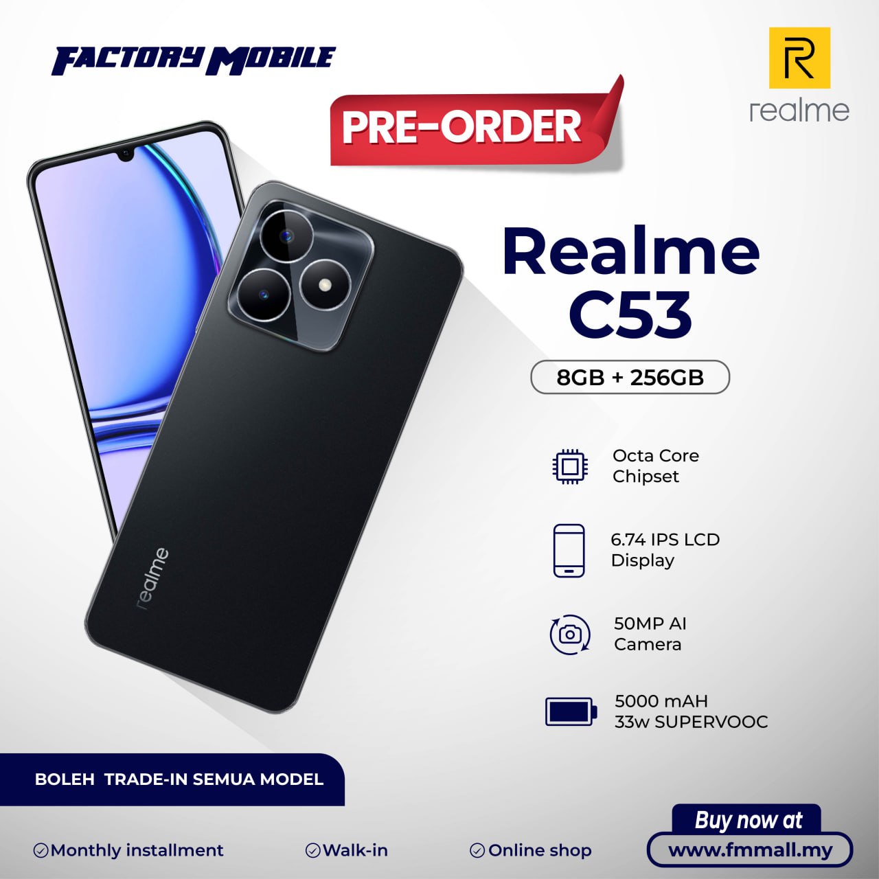 Realme C53 (6GB+128GB) Smartphone - Original 1 Year Warranty by REALME  Malaysia | KTS Cellular Sdn Bhd